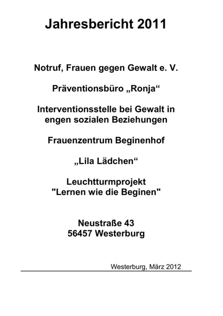 Jahresbericht 2011