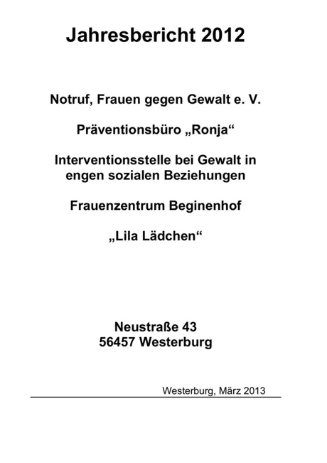 Jahresbericht 2012