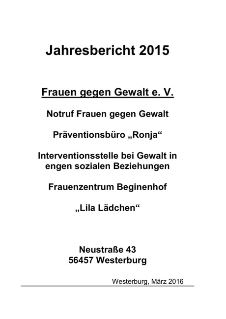 Jahresbericht 2015