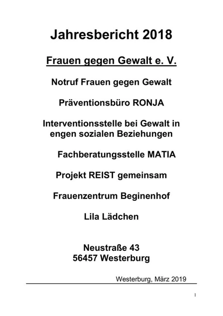 Jahresbericht 2018