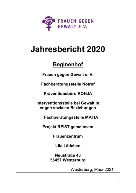Jahresbericht 2020